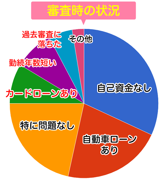 審査時の状況円グラフ